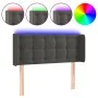 Cabecero con LED de terciopelo gris oscuro 103x16x78/88 cm de vidaXL, Cabeceros y pies de cama - Ref: Foro24-3123713, Precio:...