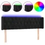 Kopfteil aus schwarzem Samt mit LED 147x16x78/88 cm von vidaXL, Kopf- und Fußteile - Ref: Foro24-3123622, Preis: 93,68 €, Rab...
