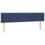 Blue fabric headboard with LED 183x16x78/88 cm by vidaXL, Headboards and footboards - Ref: Foro24-3123592, Price: 87,33 €, Di...