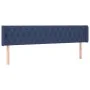 Blue fabric headboard with LED 183x16x78/88 cm by vidaXL, Headboards and footboards - Ref: Foro24-3123592, Price: 91,09 €, Di...