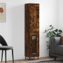 Aparador de madera contrachapada roble ahumado 34,5x34x180 cm