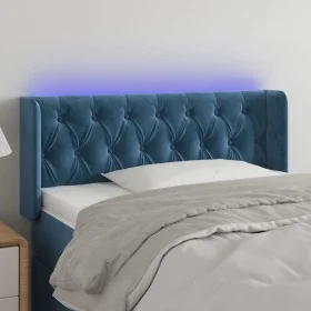 LED-Kopfteil aus dunkelblauem Samt, 93 x 16 x 78/88 cm von vidaXL, Kopf- und Fußteile - Ref: Foro24-3123612, Preis: 63,44 €, ...