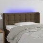 Kopfteil mit LED aus dunkelbraunem Stoff 83x16x78/88 cm von vidaXL, Kopf- und Fußteile - Ref: Foro24-3123647, Preis: 52,36 €,...