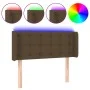 Headboard with LED in dark brown fabric 83x16x78/88 cm by vidaXL, Headboards and footboards - Ref: Foro24-3123647, Price: 52,...