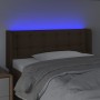 Kopfteil mit LED aus dunkelbraunem Stoff 83x16x78/88 cm von vidaXL, Kopf- und Fußteile - Ref: Foro24-3123647, Preis: 50,59 €,...