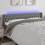 Dunkelgraues Stoffkopfteil mit LED 183x16x78/88 cm von vidaXL, Kopf- und Fußteile - Ref: Foro24-3123587, Preis: 89,67 €, Raba...