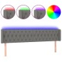 Dunkelgraues Stoffkopfteil mit LED 183x16x78/88 cm von vidaXL, Kopf- und Fußteile - Ref: Foro24-3123587, Preis: 89,67 €, Raba...