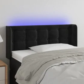 Black velvet headboard with LED 103x16x78/88 cm by vidaXL, Headboards and footboards - Ref: Foro24-3123714, Price: 61,03 €, D...