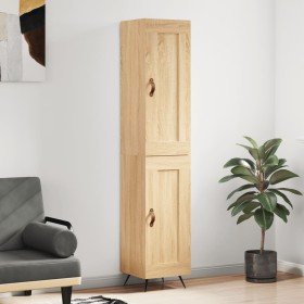 Aparador de madera contrachapada roble Sonoma 34,5x34x180 cm Aparador de madera contrachapada roble Sonoma 34,5x34x180 cm