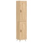 Aparador de madera contrachapada roble Sonoma 34,5x34x180 cm