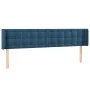 Cabecero con LED de terciopelo azul oscuro 183x16x78/88 cm de vidaXL, Cabeceros y pies de cama - Ref: Foro24-3123734, Precio:...