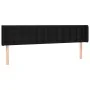 Black fabric headboard with LED 183x16x78/88 cm by vidaXL, Headboards and footboards - Ref: Foro24-3123686, Price: 77,08 €, D...