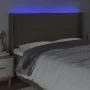 Headboard with LED in taupe gray fabric 163x16x118/128 cm by vidaXL, Headboards and footboards - Ref: Foro24-3123778, Price: ...