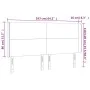 Headboard with LED in taupe gray fabric 163x16x118/128 cm by vidaXL, Headboards and footboards - Ref: Foro24-3123778, Price: ...