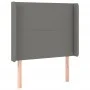 Dark gray fabric headboard with LED103x16x118/128 cm by vidaXL, Headboards and footboards - Ref: Foro24-3123759, Price: 87,53...