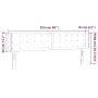 Rosa Samtkopfteil mit LED 203x16x78/88 cm von vidaXL, Kopf- und Fußteile - Ref: Foro24-3123741, Preis: 79,90 €, Rabatt: %