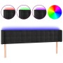 Kopfteil aus schwarzem Samt mit LED 163x16x78/88 cm von vidaXL, Kopf- und Fußteile - Ref: Foro24-3123726, Preis: 70,54 €, Rab...