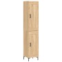 Aparador de madera contrachapada roble Sonoma 34,5x34x180 cm