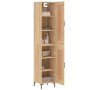 Aparador de madera contrachapada roble Sonoma 34,5x34x180 cm