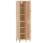 Aparador de madera contrachapada roble Sonoma 34,5x34x180 cm