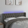 Dark gray velvet headboard with LED 163x16x78/88 cm by vidaXL, Headboards and footboards - Ref: Foro24-3123627, Price: 81,52 ...
