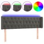 Dark gray velvet headboard with LED 163x16x78/88 cm by vidaXL, Headboards and footboards - Ref: Foro24-3123627, Price: 81,52 ...