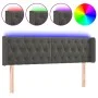 Dark gray velvet headboard with LED 163x16x78/88 cm by vidaXL, Headboards and footboards - Ref: Foro24-3123627, Price: 98,97 ...