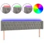 Light gray velvet headboard with LED 183x16x78/88 cm by vidaXL, Headboards and footboards - Ref: Foro24-3123632, Price: 90,45...
