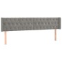 Light gray velvet headboard with LED 183x16x78/88 cm by vidaXL, Headboards and footboards - Ref: Foro24-3123632, Price: 92,15...