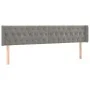 Light gray velvet headboard with LED 183x16x78/88 cm by vidaXL, Headboards and footboards - Ref: Foro24-3123632, Price: 90,45...