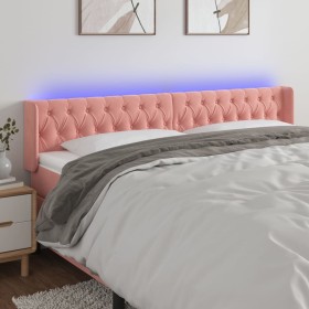 Rosa Samtkopfteil mit LED 183x16x78/88 cm von vidaXL, Kopf- und Fußteile - Ref: Foro24-3123637, Preis: 91,05 €, Rabatt: %