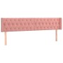 Rosa Samtkopfteil mit LED 183x16x78/88 cm von vidaXL, Kopf- und Fußteile - Ref: Foro24-3123637, Preis: 91,05 €, Rabatt: %
