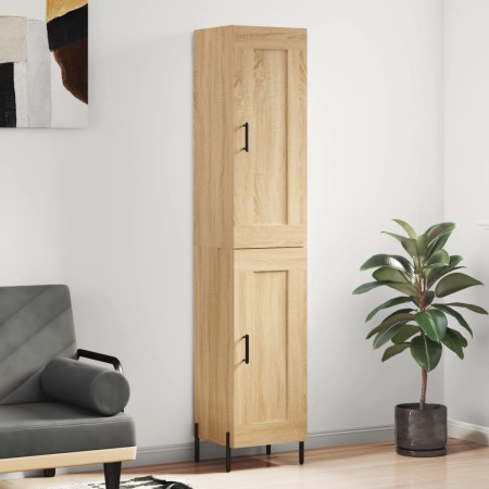 Aparador de madera contrachapada roble Sonoma 34,5x34x180 cm