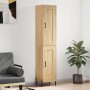 Aparador de madera contrachapada roble Sonoma 34,5x34x180 cm
