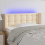 Kopfteil aus cremefarbenem Stoff mit LED 93x16x78/88 cm von vidaXL, Kopf- und Fußteile - Ref: Foro24-3123657, Preis: 52,94 €,...