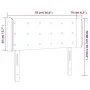 Kopfteil aus cremefarbenem Stoff mit LED 93x16x78/88 cm von vidaXL, Kopf- und Fußteile - Ref: Foro24-3123657, Preis: 53,82 €,...