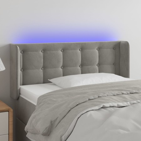 Hellgraues Samtkopfteil mit LED 93x16x78/88 cm von vidaXL, Kopf- und Fußteile - Ref: Foro24-3123706, Preis: 60,86 €, Rabatt: %