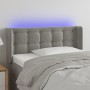 Light gray velvet headboard with LED 93x16x78/88 cm by vidaXL, Headboards and footboards - Ref: Foro24-3123706, Price: 57,60 ...