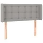 Light gray fabric headboard with LED 93x16x78/88 cm by vidaXL, Headboards and footboards - Ref: Foro24-3123652, Price: 53,45 ...