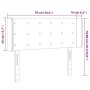 Kopfteil aus hellgrauem Stoff mit LED 93x16x78/88 cm von vidaXL, Kopf- und Fußteile - Ref: Foro24-3123652, Preis: 54,37 €, Ra...