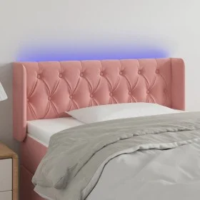 Kopfteil aus rosa Samt mit LED 103x16x78/88 cm von vidaXL, Kopf- und Fußteile - Ref: Foro24-3123613, Preis: 73,85 €, Rabatt: %