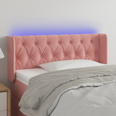 Kopfteil aus rosa Samt mit LED 103x16x78/88 cm von vidaXL, Kopf- und Fußteile - Ref: Foro24-3123613, Preis: 71,21 €, Rabatt: %