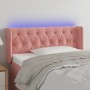 Kopfteil aus rosa Samt mit LED 103x16x78/88 cm von vidaXL, Kopf- und Fußteile - Ref: Foro24-3123613, Preis: 71,21 €, Rabatt: %