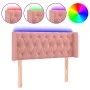 Kopfteil aus rosa Samt mit LED 103x16x78/88 cm von vidaXL, Kopf- und Fußteile - Ref: Foro24-3123613, Preis: 74,32 €, Rabatt: %