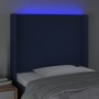 Kopfteil aus blauem Stoff mit LED 93x16x118/128 cm von vidaXL, Kopf- und Fußteile - Ref: Foro24-3123756, Preis: 75,60 €, Raba...