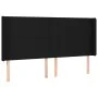 Black fabric headboard with LED 163x16x118/128 cm by vidaXL, Headboards and footboards - Ref: Foro24-3123776, Price: 124,75 €...