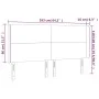 Cabecero con LED de tela negro 163x16x118/128 cm de vidaXL, Cabeceros y pies de cama - Ref: Foro24-3123776, Precio: 124,51 €,...