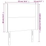 Kopfteil aus blauem Stoff mit LED 93x16x118/128 cm von vidaXL, Kopf- und Fußteile - Ref: Foro24-3123756, Preis: 75,60 €, Raba...