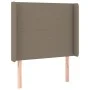 Headboard with LED in taupe gray fabric 103x16x118/128 cm by vidaXL, Headboards and footboards - Ref: Foro24-3123762, Price: ...