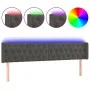 Dark gray velvet headboard with LED 183x16x78/88 cm by vidaXL, Headboards and footboards - Ref: Foro24-3123633, Price: 83,87 ...